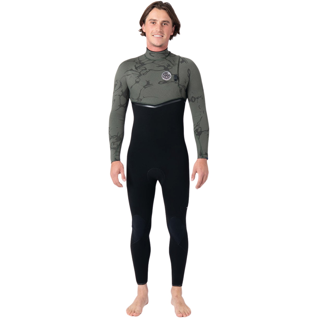 2026 Rip Curl Homem E-Bomb 3/2mm Zip Free Fato De Neopreno 17OMFS - Deep Cactus